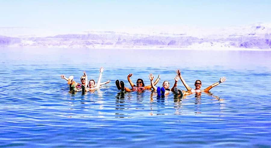 2-Day Tour from Amman to Petra, Wadi Rum, and Dead Sea - Dead Sea floating and mud baths, then a hotel lunch day-use