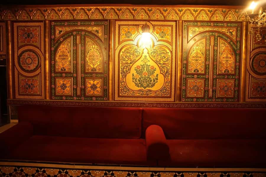 Amman: Turkish & Moroccan Hammam, Massage service, Body care - Black loofah wrap, Moroccan soap, rose water, and the scrub lineup