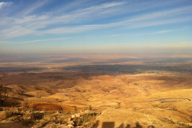 City Tour Amman, Madaba and Mount Nebo - The Roman Theatre area and the blue dome King Abdullah Mosque