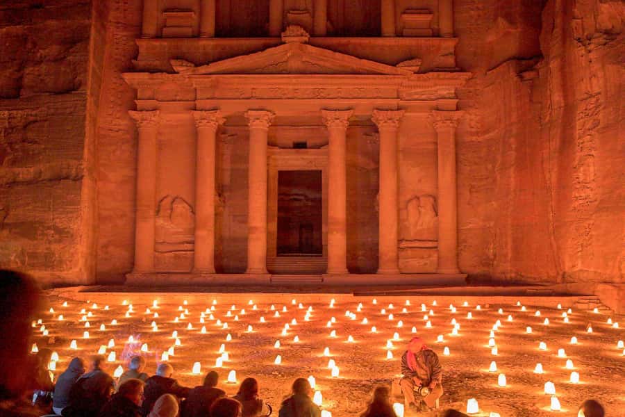 From Amman: Petra Private Tour - The Theatre and Monastery: big spaces, bigger carvings