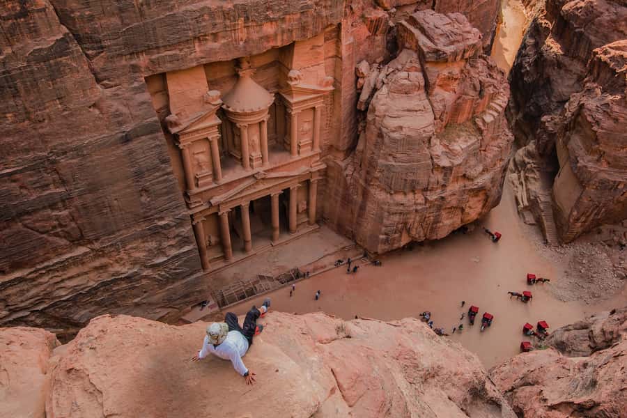 From Aqaba: Private Day Tour to Petra - Khazneh, the Treasury: the payoff moment and how to handle crowds