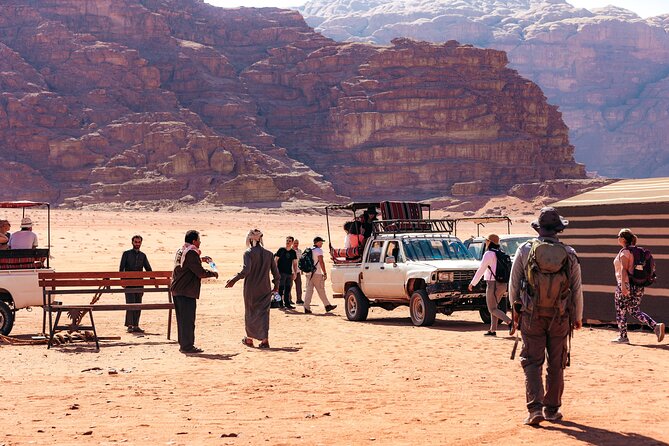 Full Day Jeep Tour in Wadi Rum Desert | Magic Bedouin Star - Sand Dune Time: 360 Views, Optional Sand Sliding, and Film Set Views