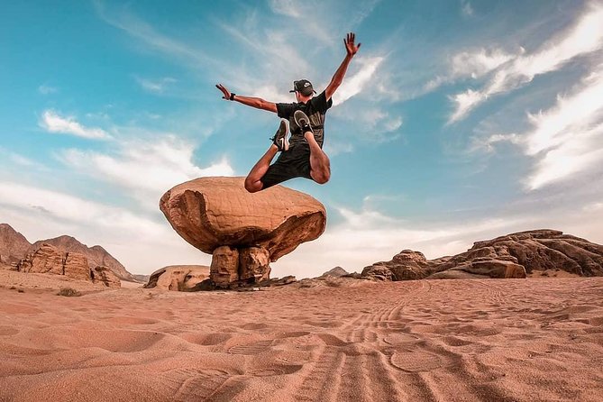 Full-Day Jeep Tour & Overnight - Abu Khasaba Canyon lunch, Bedouin tea, and a guided walk-through moment