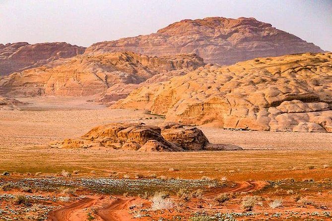 Full Day Jeep Tour with Overnight in beduin Camp Stay! (All Meals Included) - Jebel Khazali canyon: merchants, pilgrims, and rock marks