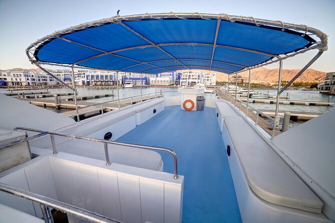 Glass-Bottom Boat 2-hours Tour and Coral-Reef Viewing from Aqaba - Underwater sights: coral reef, sunken ship, sink tank, and airplane