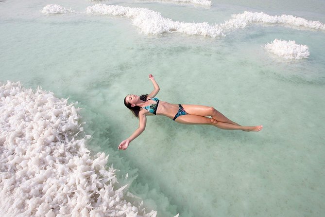 Jordan's Gems: Tour from Amman to Karak Castle & Dead Sea - Dead Sea floating at 400 meters below sea level