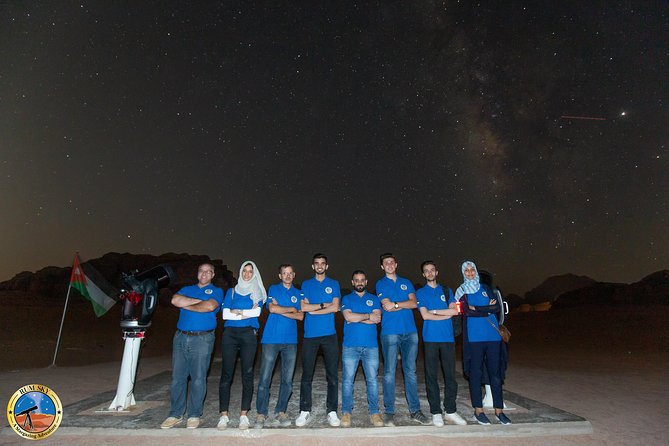 Stargazing Adventure in Jordan - The ending: time-exposure group photo under the stars