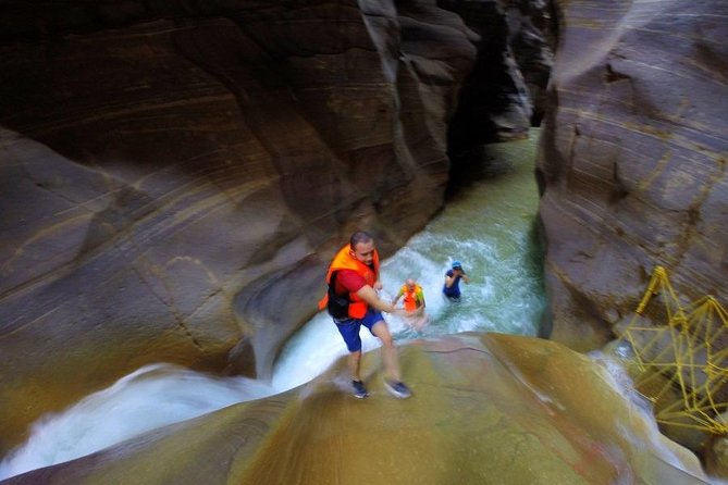 Wadi Al Mujib Adventures From Amman, QAI Airport, Deadsea or Madaba - Mujib Bridge visitor area and the start of the Siq Trail