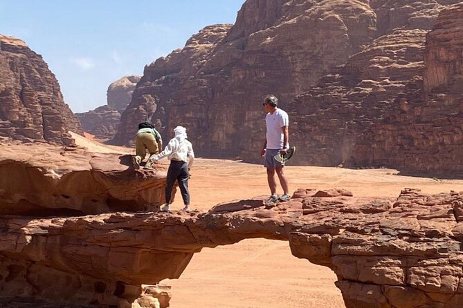 Wadi Rum 2-Day Jeep Tour with Meals and Overnight in Bedouin Camp - Mushroom Rock, Burdah Bridge, and Abu Khashaba Canyon