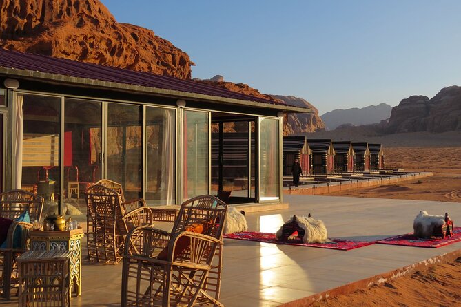Wadi Rum Full Day Jeep Tour + Overnight & Dinner in Bedouin Camp - Burdah Bridge and the Sunset Tea Finish